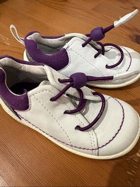 Ecco White and Purple Kids' Sneakers